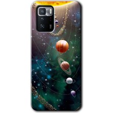Gramaphone Poco X3 Gt Kılıf Hd Desen Baskılı Arka Kapak + Kırılmaz Cam - Cosmos