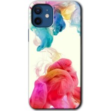 Gramaphone Apple iPhone 12 Mini Kılıf Hd Desen Baskılı Arka Kapak - Gökkuşağı Color