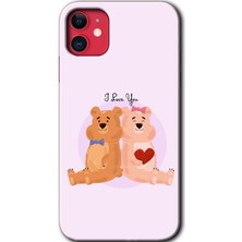 Gramaphone Apple iPhone 11 Kılıf Hd Desen Baskılı Arka Kapak + Kırılmaz Cam - Sevgili Ayıcık