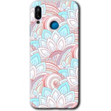 Gramaphone Huawei P20 Lite Kılıf Hd Desen Baskılı Arka Kapak + Esnek Nano Cam - Çin Mandala 1