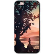 Gramaphone Apple iPhone 6s Kılıf Hd Desen Baskılı Arka Kapak + Kırılmaz Cam - Yalnız Savaşcı
