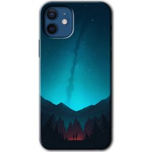 Gramaphone Apple iPhone 12 Mini Kılıf Hd Desen Baskılı Arka Kapak - Night Fores Mount