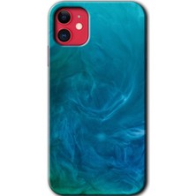 Gramaphone Apple iPhone 11 Kılıf Hd Desen Baskılı Arka Kapak + Kırılmaz Cam - Mavi Aura