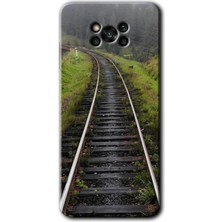 Gramaphone Poco X3 Pro Kılıf Hd Desen Baskılı Arka Kapak + Esnek Nano Cam - Tren Yolu