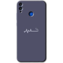 Gramaphone Honor 8x Kılıf Hd Desen Baskılı Arka Kapak + Esnek Nano Cam - Sigara Zararlıdır