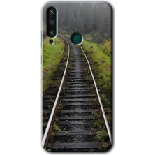 Gramaphone Huawei Y6P Kılıf Hd Desen Baskılı Arka Kapak + Kırılmaz Cam - Tren Yolu