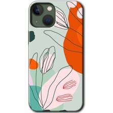 Gramaphone Apple iPhone 13 Kılıf Hd Desen Baskılı Arka Kapak - Vektör Çiçekler