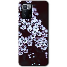 Gramaphone Poco X3 Gt Kılıf Hd Desen Baskılı Arka Kapak + Esnek Nano Cam - Beyaz Çiçek