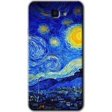 Gramaphone Galaxy J7 Prime 2 Kılıf Hd Desen Baskılı Arka Kapak + Kırılmaz Cam - Starry Night
