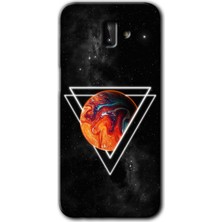 Gramaphone Galaxy J8 Kılıf Hd Desen Baskılı Arka Kapak + Kırılmaz Cam - Kızıl Gezegen