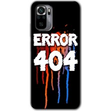 Gramaphone Redmi Note 10S Kılıf Hd Desen Baskılı Arka Kapak + Kırılmaz Cam - 404 Error