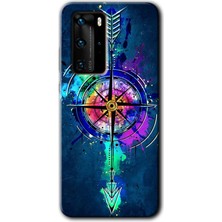 Gramaphone Huawei P40 Pro Kılıf Hd Desen Baskılı Arka Kapak - Gizemli Pusula