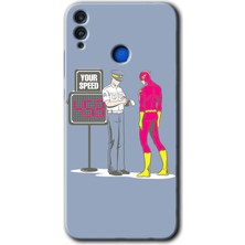 Gramaphone Honor 8x Kılıf Hd Desen Baskılı Arka Kapak + Kırılmaz Cam - Hız Limiti