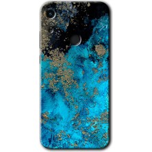 Gramaphone Honor 8A Kılıf Hd Desen Baskılı Arka Kapak + Kırılmaz Cam - Klas Mermer