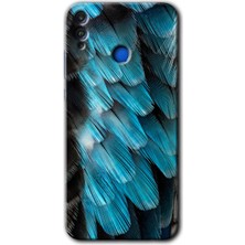 Gramaphone Honor 8x Kılıf Hd Desen Baskılı Arka Kapak + Kırılmaz Cam - 9d Tüyler