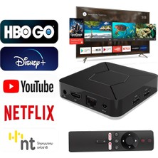 FS1PRO Teknoloji 4K Android TV Box S / Pro TV Stick Chromecast 4K - Q1 Box W2024 & Sesli Komut