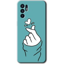 Gramaphone Oppo Reno 6 Kılıf Hd Desen Baskılı Arka Kapak + Kırılmaz Cam - Mutluluk
