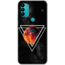 Gramaphone General Mobile Gm 21 Plus Kılıf Hd Desen Baskılı Arka Kapak + Esnek Nano Cam - Kızıl Gezegen