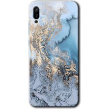 Gramaphone Huawei Y6 2019 Kılıf Hd Desen Baskılı Arka Kapak - Eski Mermer