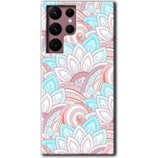 Gramaphone Galaxy S22 Ultra Kılıf Hd Desen Baskılı Arka Kapak + Esnek Nano Cam - Çin Mandala 1