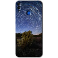 Gramaphone Honor 8x Kılıf Hd Desen Baskılı Arka Kapak + Kırılmaz Cam - Eclipse Sky