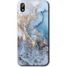 Gramaphone Huawei Y5 2019 Kılıf Hd Desen Baskılı Arka Kapak - Eski Mermer