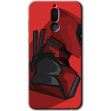Gramaphone Huawei Mate 10 Lite Kılıf Hd Desen Baskılı Arka Kapak + Kırılmaz Cam - Deadpool