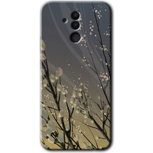 Gramaphone Huawei Mate 20 Lite Kılıf Hd Desen Baskılı Arka Kapak + Kırılmaz Cam - Branches Flowers