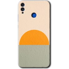 Gramaphone Honor 8x Kılıf Hd Desen Baskılı Arka Kapak + Kırılmaz Cam - Color Wall