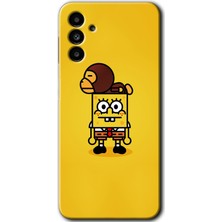 Gramaphone Galaxy A13 5g Kılıf Hd Desen Baskılı Arka Kapak + Esnek Nano Cam - Sünger Bob