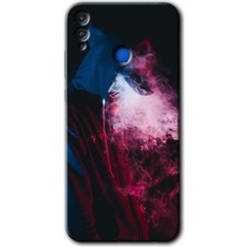 Gramaphone Honor 8x Kılıf Hd Desen Baskılı Arka Kapak + Kırılmaz Cam - Smoke-Man