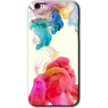 iPhone 6s Kılıf Hd Desen Baskılı Arka Kapak + Kırılmaz Cam - Gökkuşağı Color