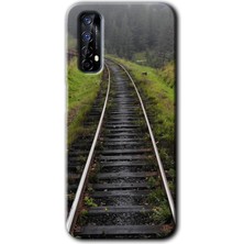 Realme 7 Kılıf Hd Desen Baskılı Arka Kapak + Esnek Nano Cam - Tren Yolu