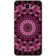 Galaxy J7 Prime 2 Kılıf Hd Desen Baskılı Arka Kapak + Kırılmaz Cam - Mandala Patterns Kaleidoscope