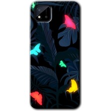 Realme C11 Kılıf Hd Desen Baskılı Arka Kapak + Kırılmaz Cam - Lighter Butterfly