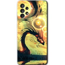 Galaxy A73 Kılıf Hd Desen Baskılı Arka Kapak + Kırılmaz Cam - Digital Dragon