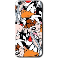 iPhone 6s Plus Kılıf Hd Desen Baskılı Arka Kapak + Kırılmaz Cam - Karakterler
