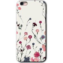 iPhone 6s Plus Kılıf Hd Desen Baskılı Arka Kapak + Kırılmaz Cam - Mat Çiçek