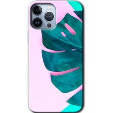 iPhone 13 Pro Max Kılıf Hd Desen Baskılı Arka Kapak - 3D Yaprak