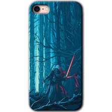 iPhone 7 Kılıf Hd Desen Baskılı Arka Kapak + Esnek Nano Cam - Jedi