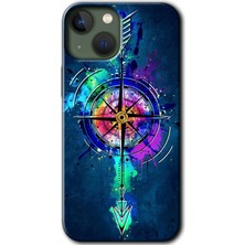 iPhone 13 Mini Kılıf Hd Desen Baskılı Arka Kapak - Gizemli Pusula