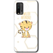 Redmi 9t Kılıf Hd Desen Baskılı Arka Kapak + Kırılmaz Cam - Sevimli Kedi 1