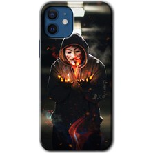 iPhone 12 Kılıf Hd Desen Baskılı Arka Kapak - V For Fire