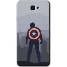 Galaxy J7 Prime 2 Kılıf Hd Desen Baskılı Arka Kapak + Kırılmaz Cam - Captain Avenger