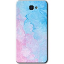 Galaxy J7 Prime 2 Kılıf Hd Desen Baskılı Arka Kapak + Kırılmaz Cam - Blue Art