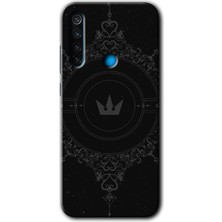 Redmi Note 8 Kılıf Hd Desen Baskılı Arka Kapak - Siyah Mandala 1