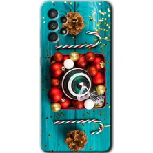 Galaxy A73 Kılıf Hd Desen Baskılı Arka Kapak + Kırılmaz Cam - Christmas