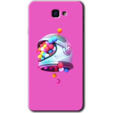 Galaxy J7 Prime 2 Kılıf Hd Desen Baskılı Arka Kapak + Kırılmaz Cam - Uzay Başlığı