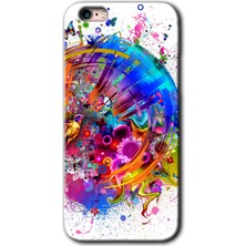 iPhone 6 Kılıf Hd Desen Baskılı Arka Kapak + Esnek Nano Cam - 4K Clock