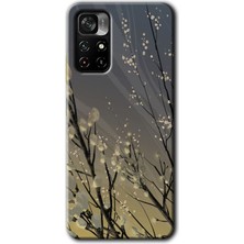 Poco M4 Pro 5g Kılıf Hd Desen Baskılı Arka Kapak + Kırılmaz Cam - Branches Flowers